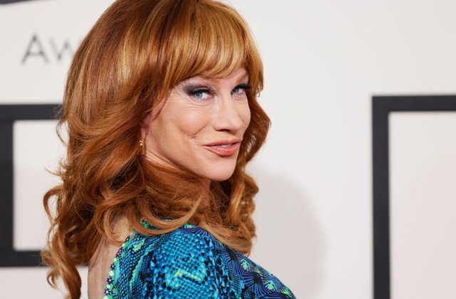 Kathy Griffin arrives at the 56th annual Grammy Awards in Los Angeles